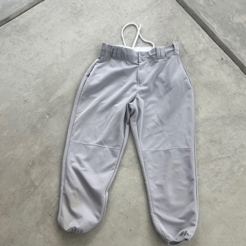Kids Gray Baseball Pants